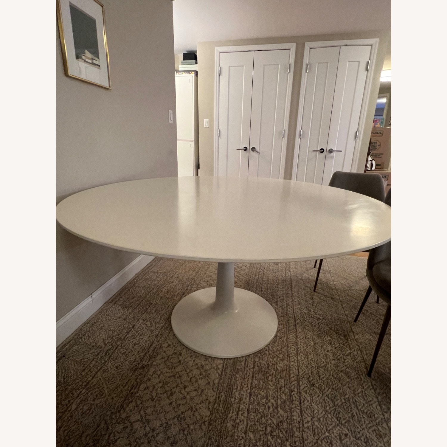 West Elm Liv 60" Round Table Laquer White - image-2