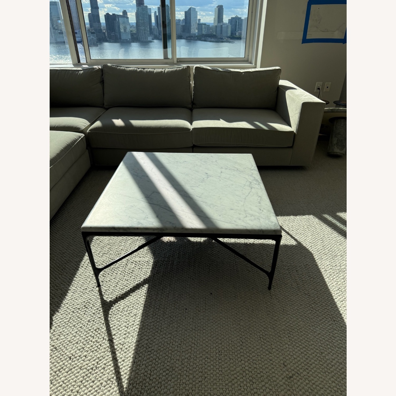 Restoration Hardware Thaddeus Marble Coffee Table - image-2