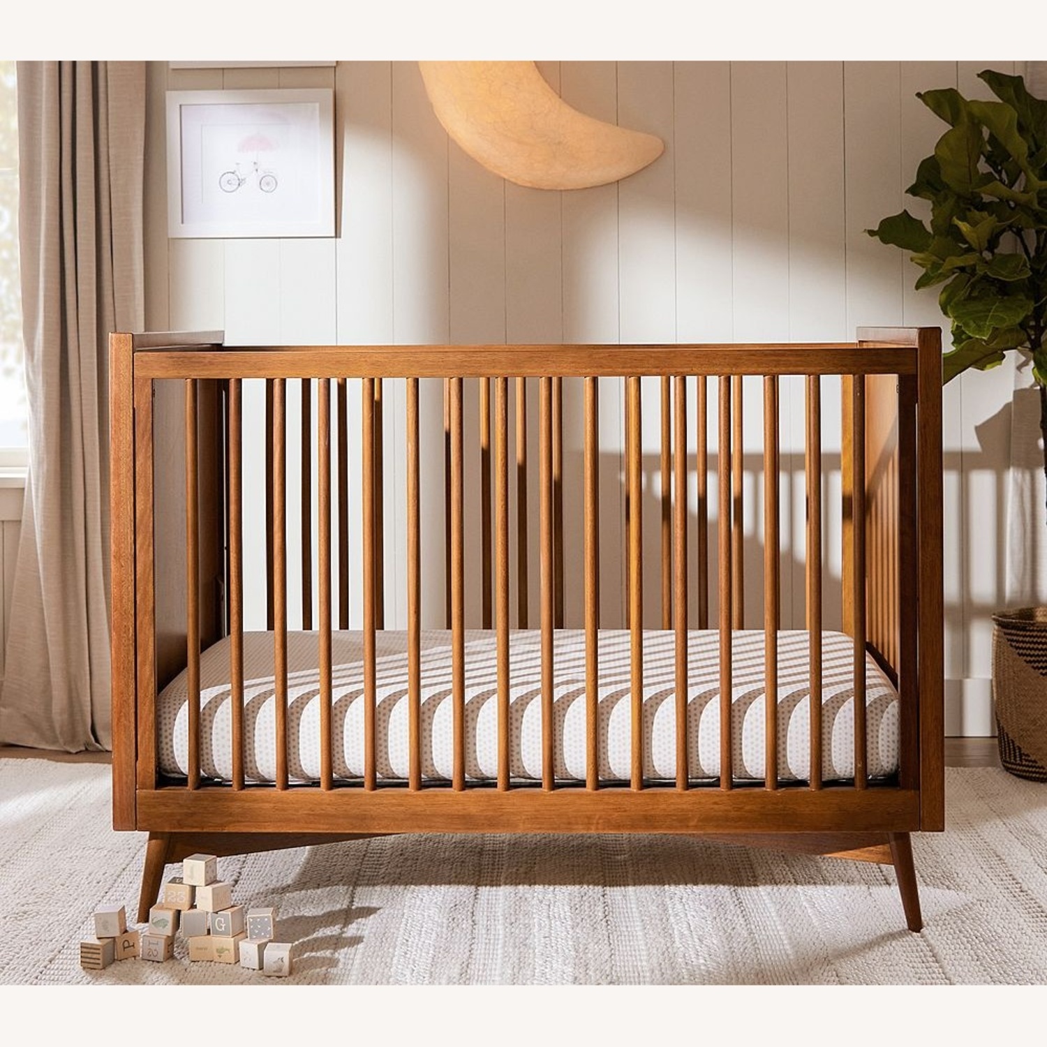 west elm x pbk Mid-Century Convertible Crib - image-0