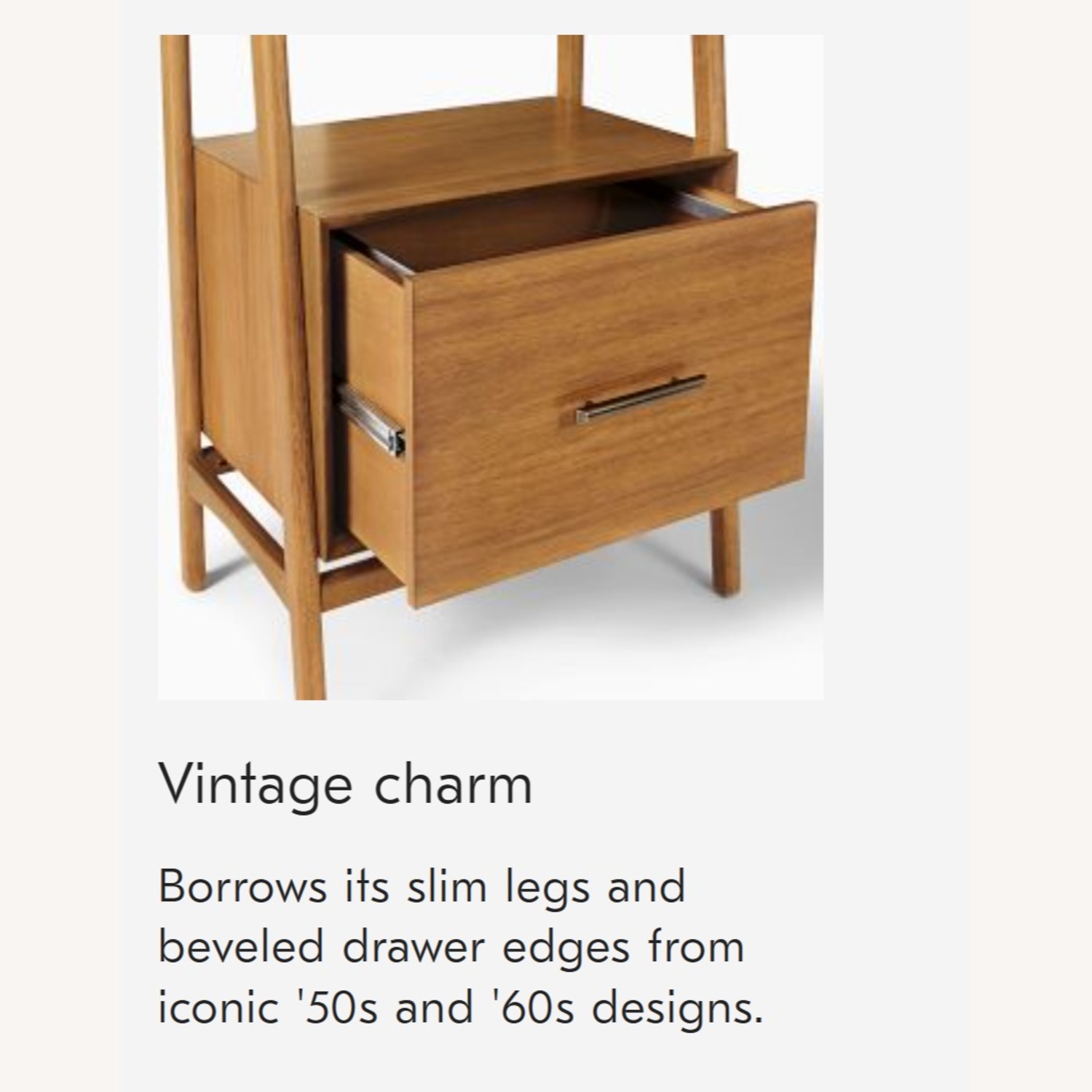 Mid-Century Bookshelf w Drawer - image-3