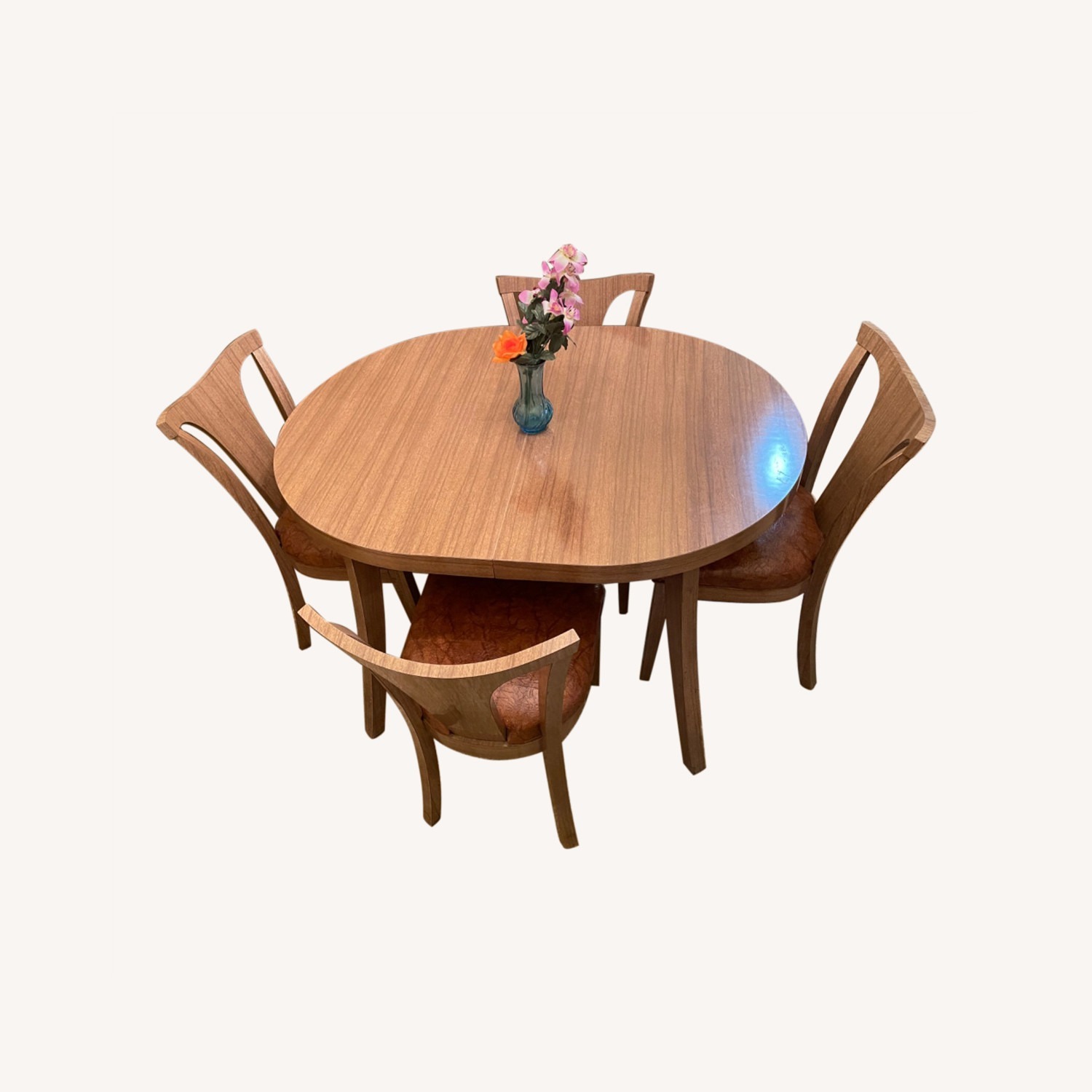 Mid Century1950sExtendable Dining Table w 4 Chairs - image-0