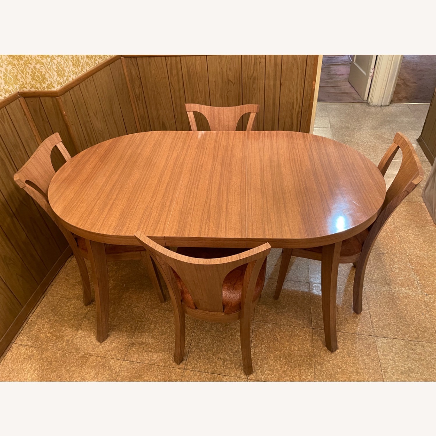 Mid Century1950sExtendable Dining Table w 4 Chairs - image-3