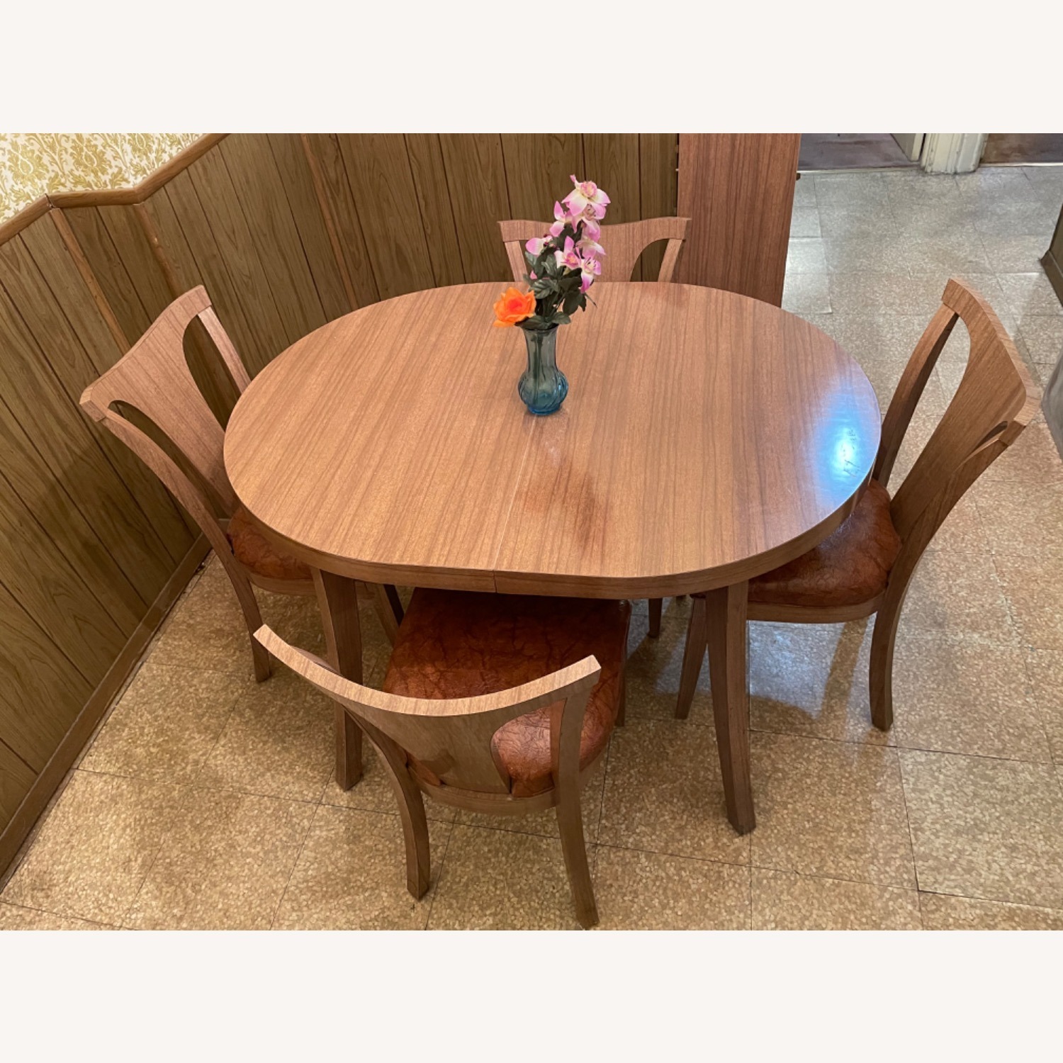 Mid Century1950sExtendable Dining Table w 4 Chairs - image-4