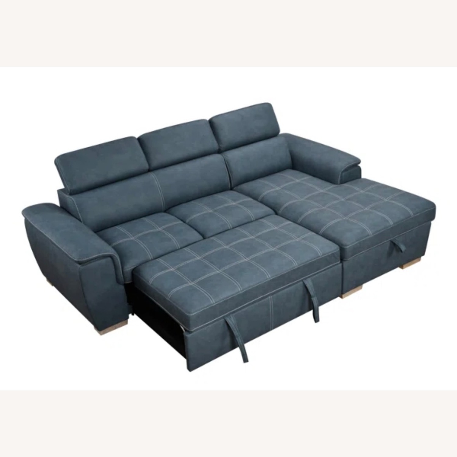 Sectional Sleeper Sofa With Storage Ottoman  - image-2