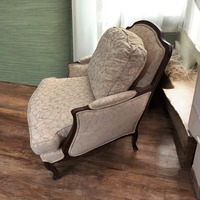 Ethan Allen Vintage Arm Chair with Ottoman Chaise