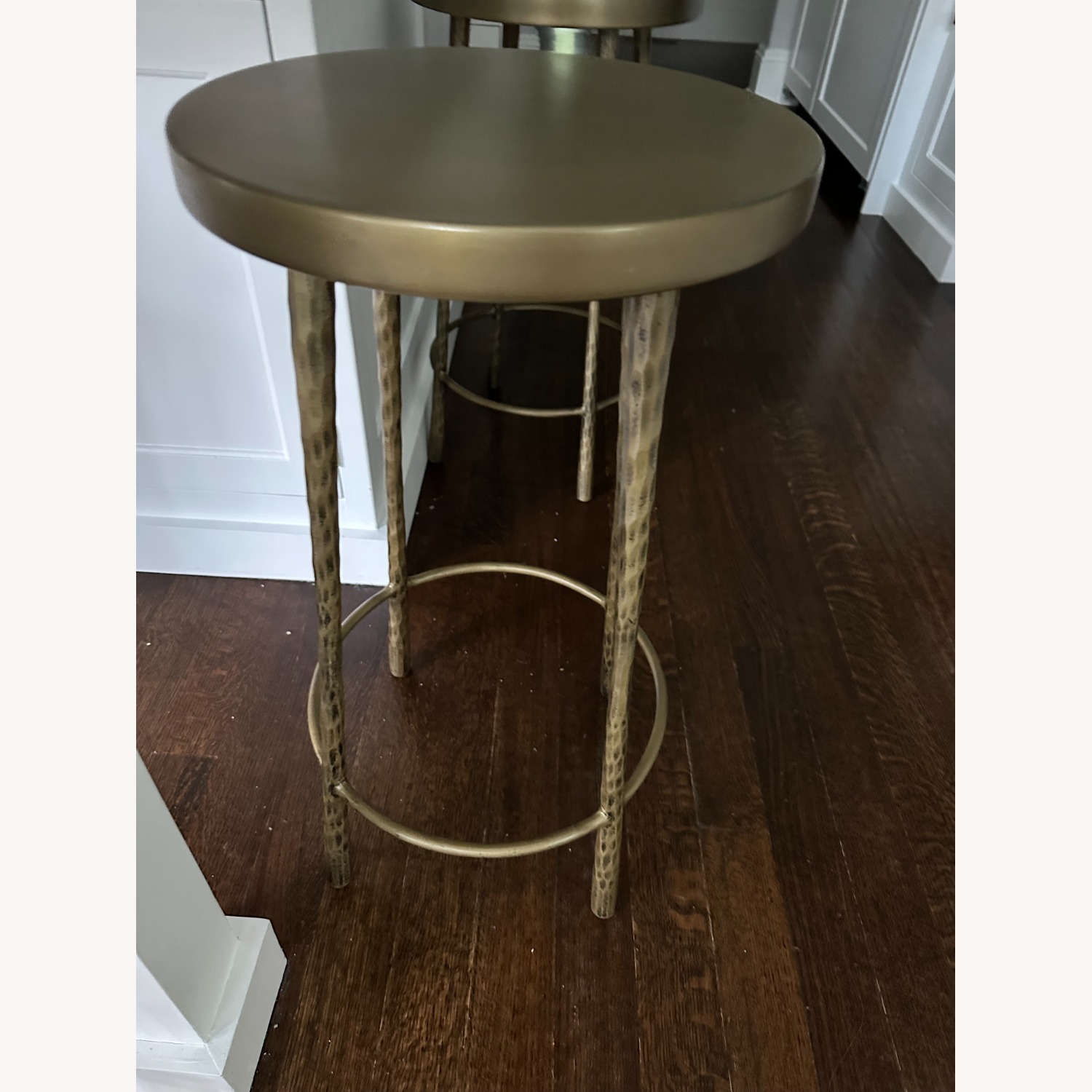 Set of 4 pottery barn estrada counter stools - image-1