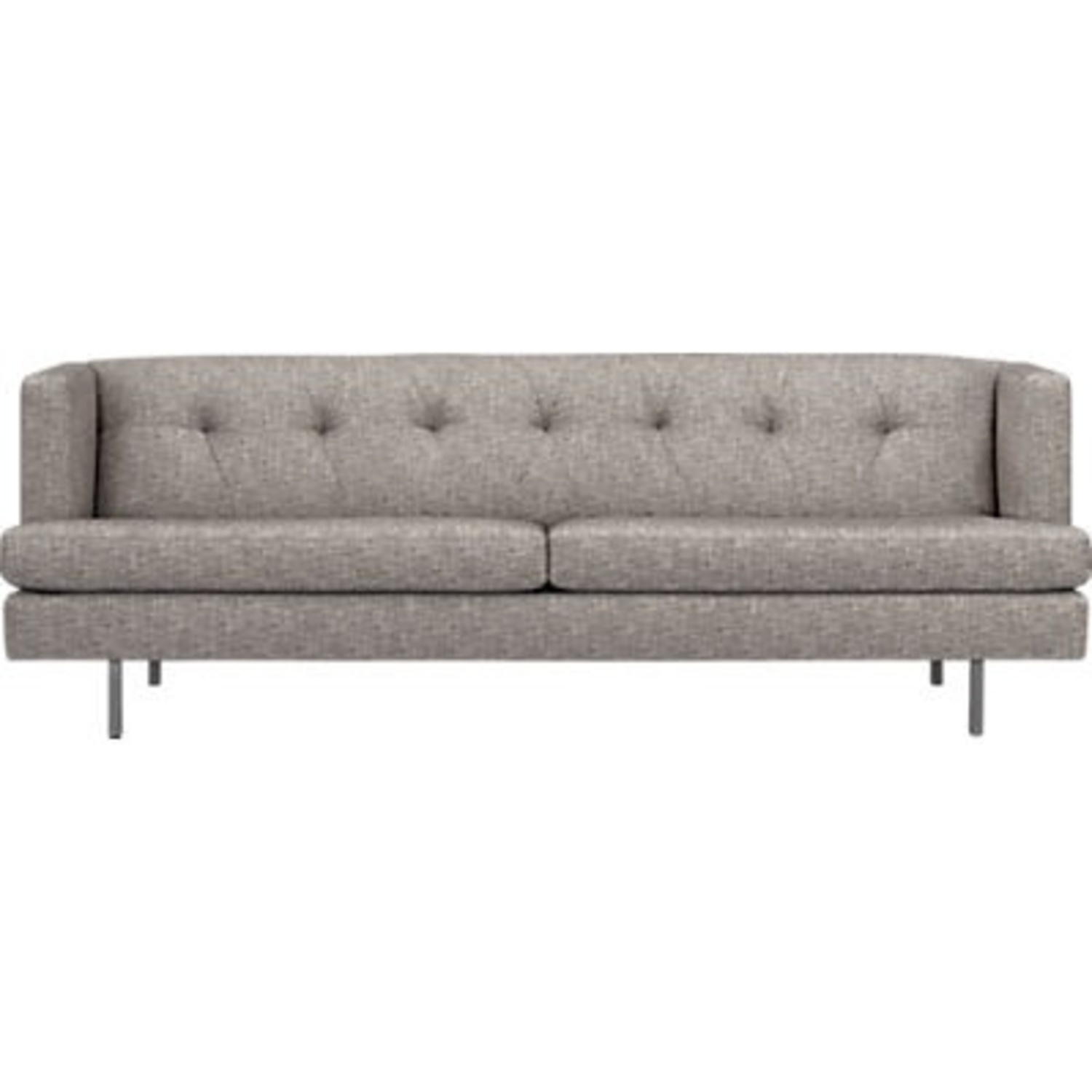 CB2 Avec Sofa Grey W Brushed Metal Legs  - image-10