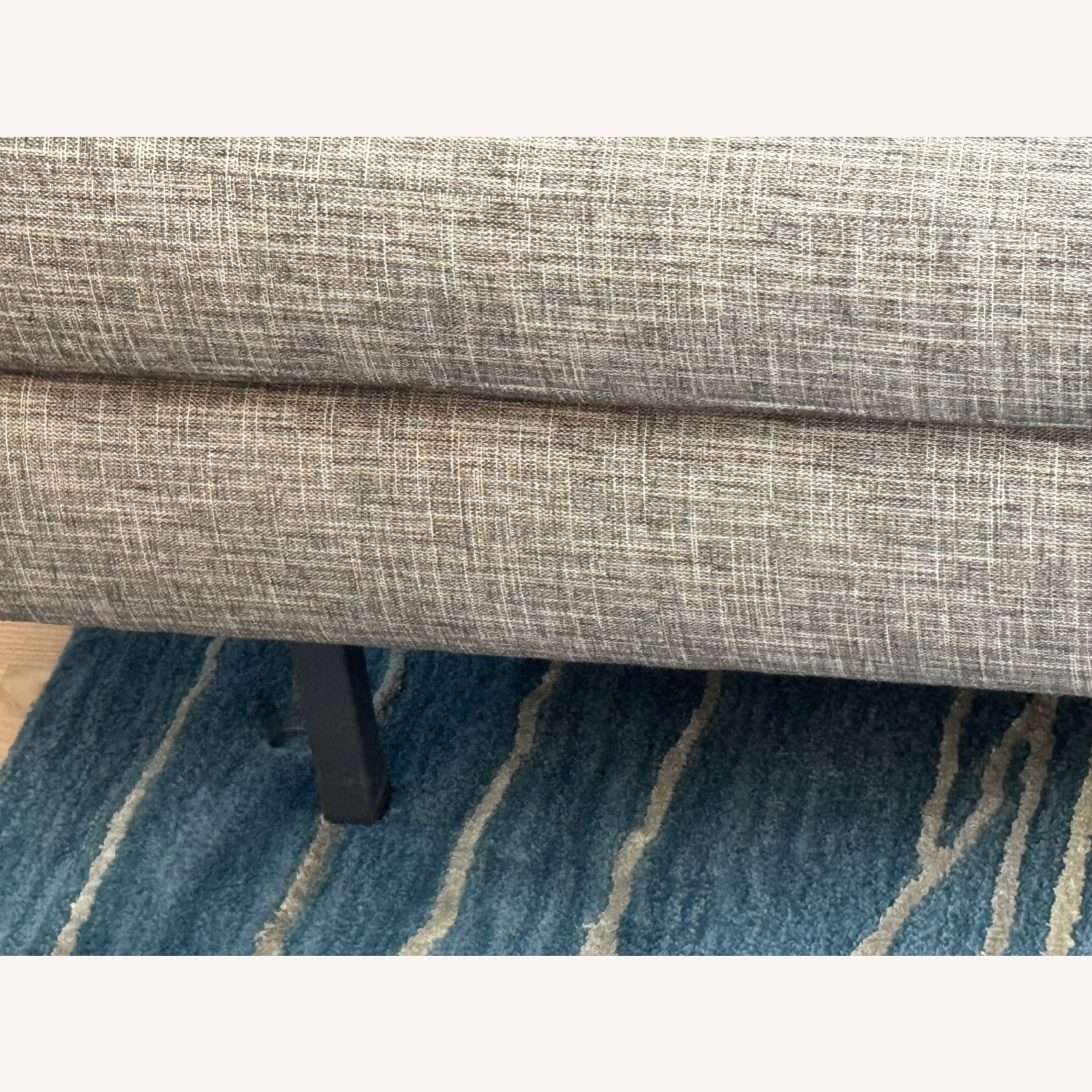 CB2 Avec Sofa Grey W Brushed Metal Legs  - image-4