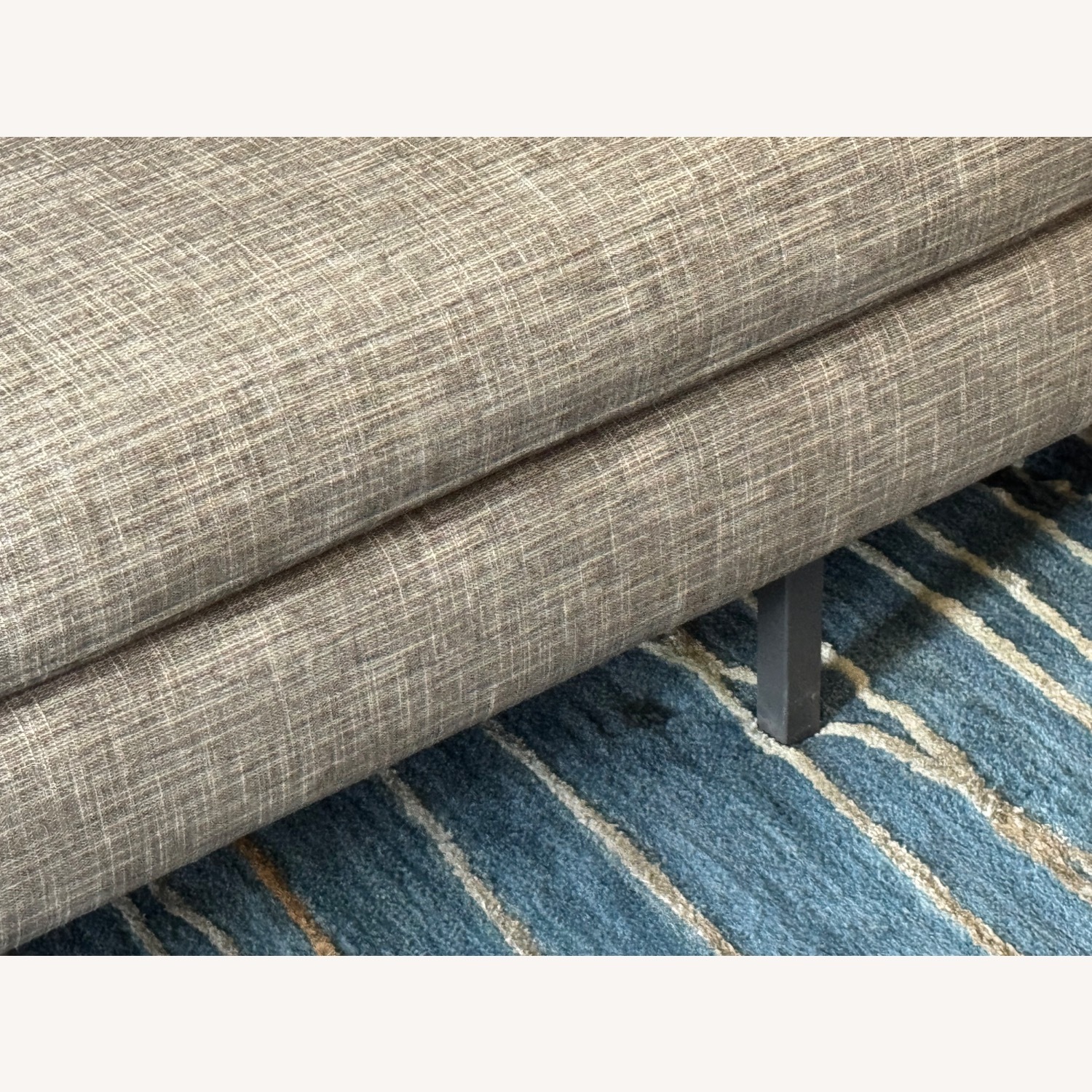 CB2 Avec Sofa Grey W Brushed Metal Legs  - image-5