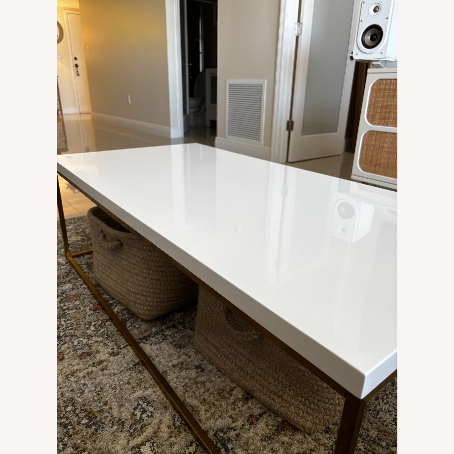 Euro Style Teresa Laquer White Coffee Table - image-2