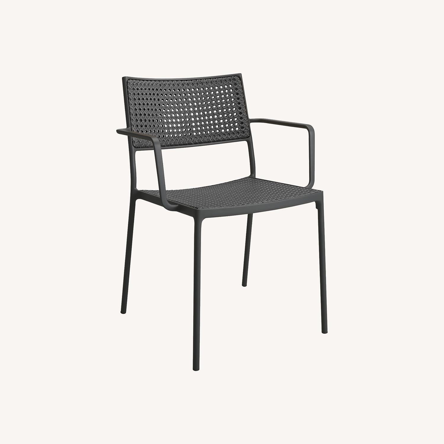 6 Room & Board Plat Outdoor Chairs in Woven Cane - image-0
