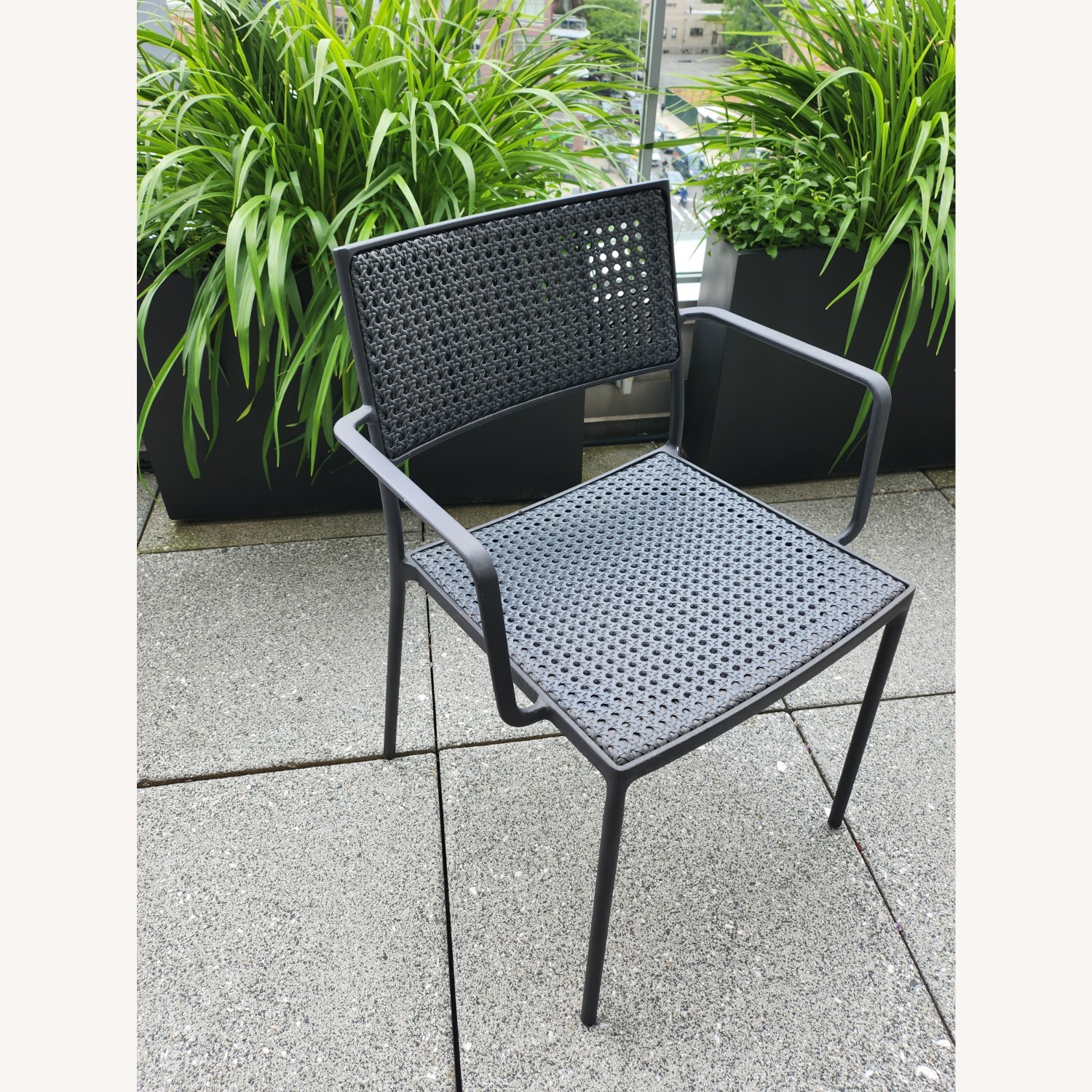 6 Room & Board Plat Outdoor Chairs in Woven Cane - image-1