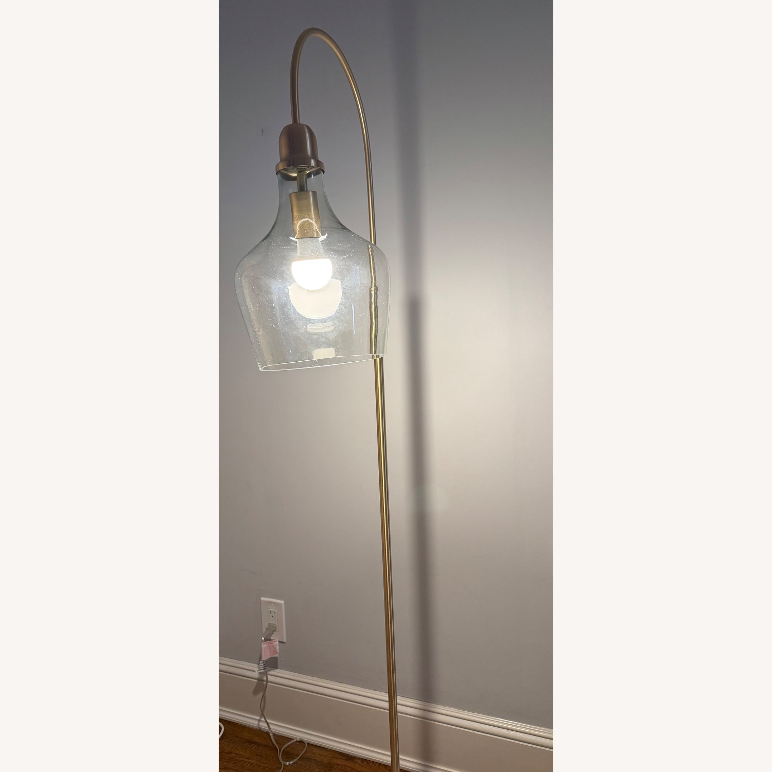 Gold and Marble Floor Lamp - image-3