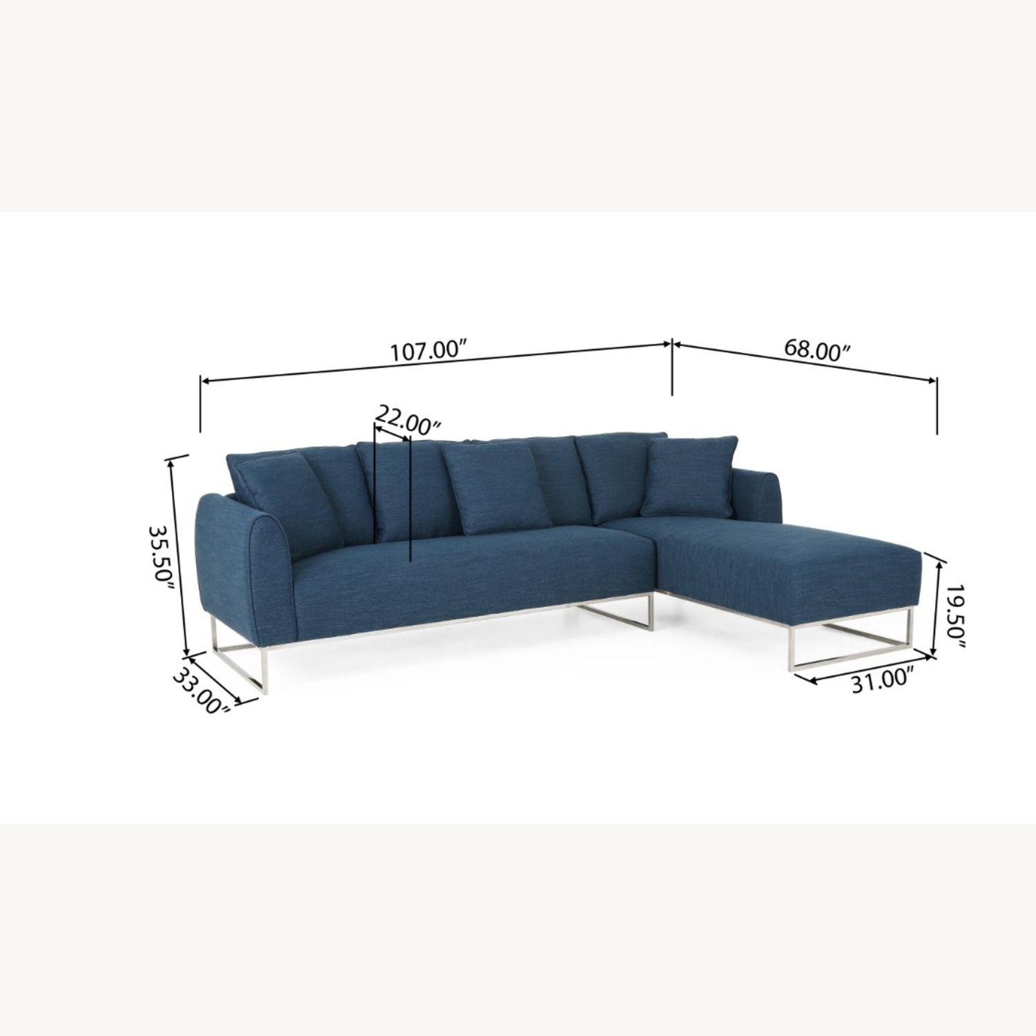2 - Piece Upholstered Sectional - image-1