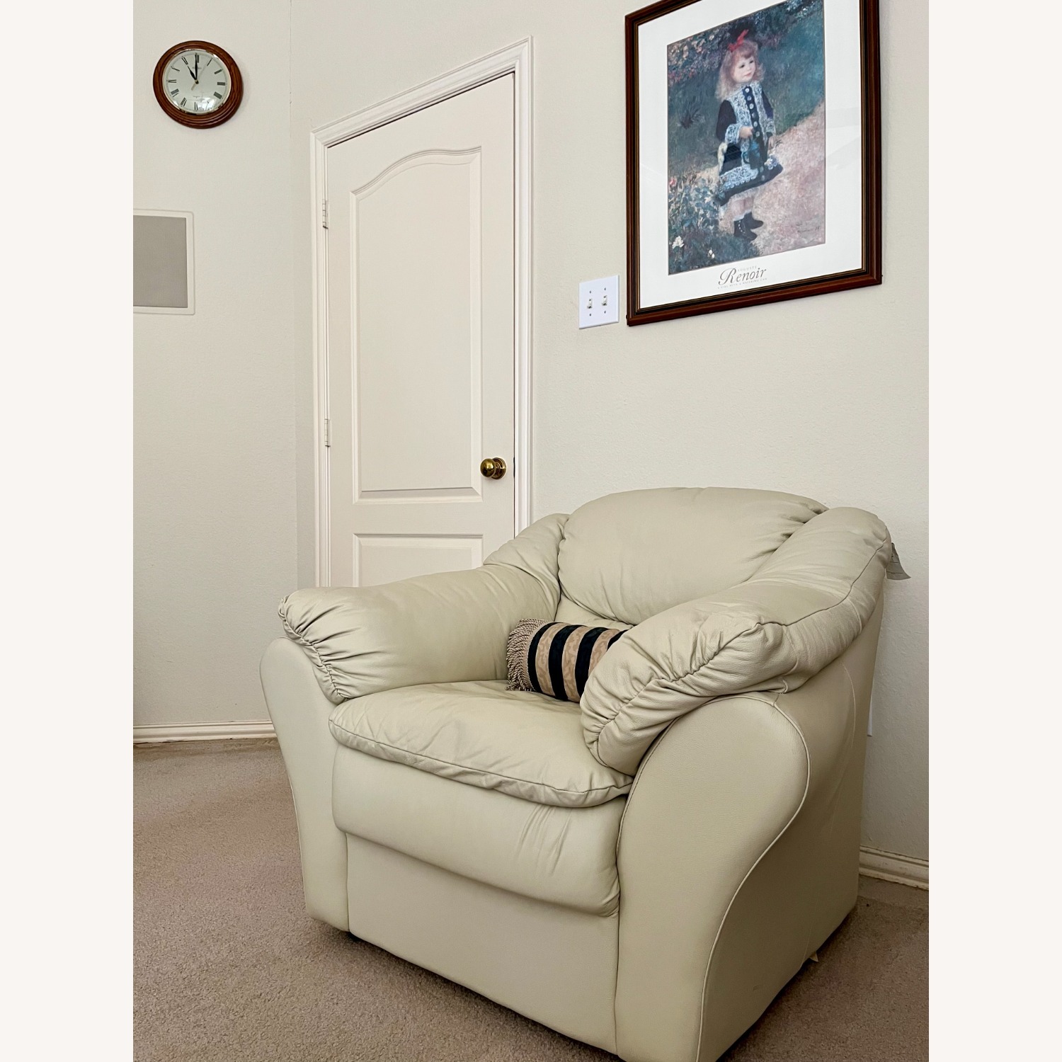 Italian Top-Grain Leather Armchair - image-2