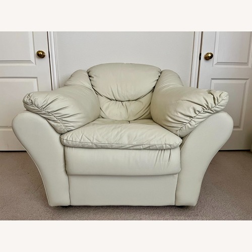 Used Italian Top-Grain Leather Armchair for sale on AptDeco