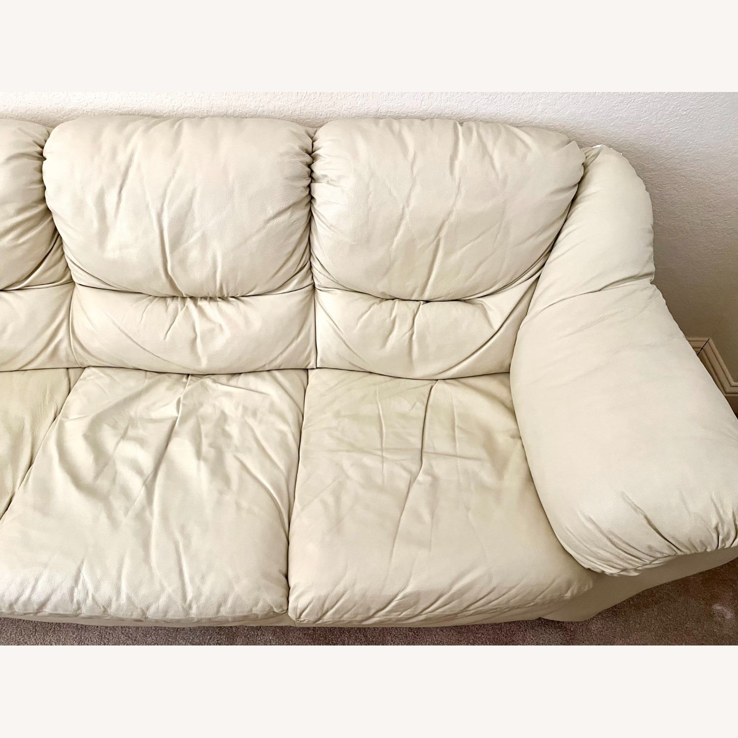 Italian Leather Sofa  - image-6