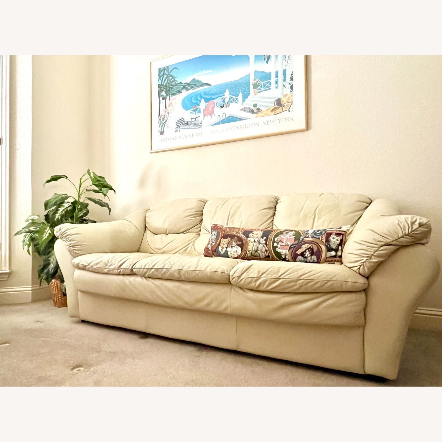 Italian Leather Sofa  - image-3