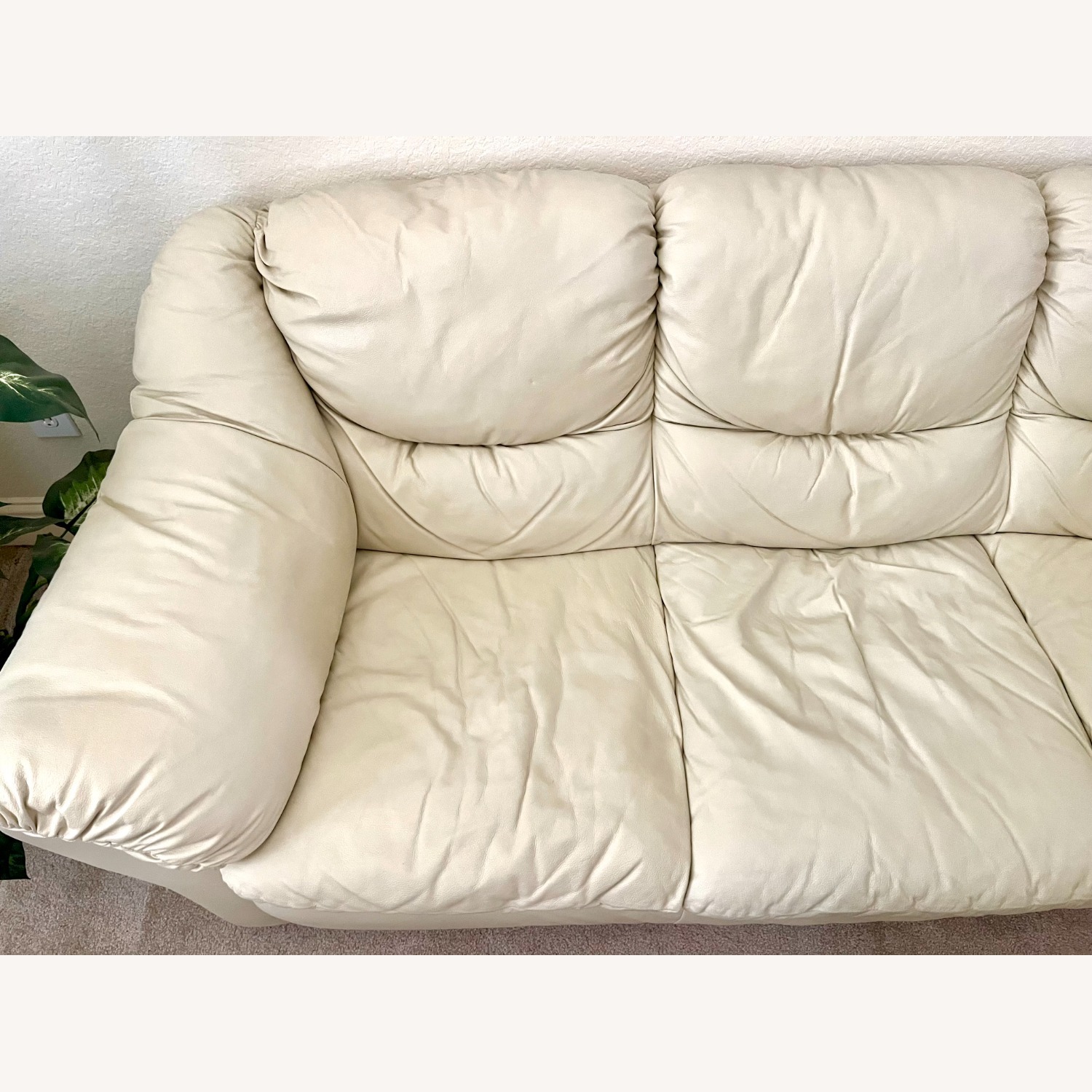 Italian Leather Sofa  - image-5