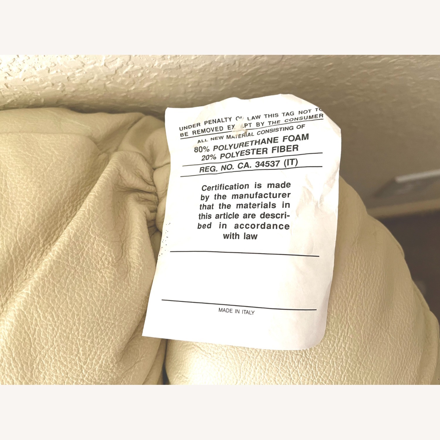 Italian Leather Sofa  - image-4