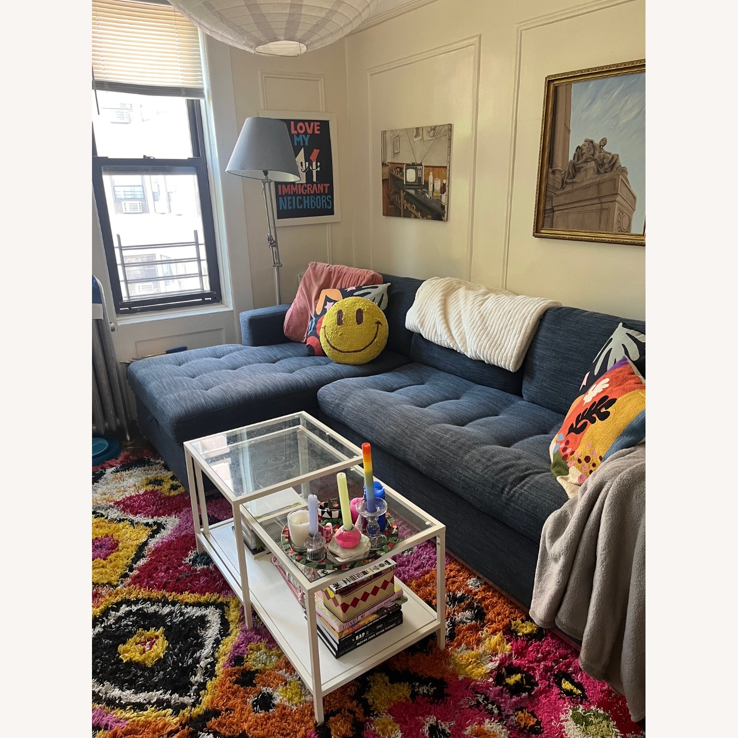 Article Soma Navy Blue Sectional (L) Sofa Bed - image-5