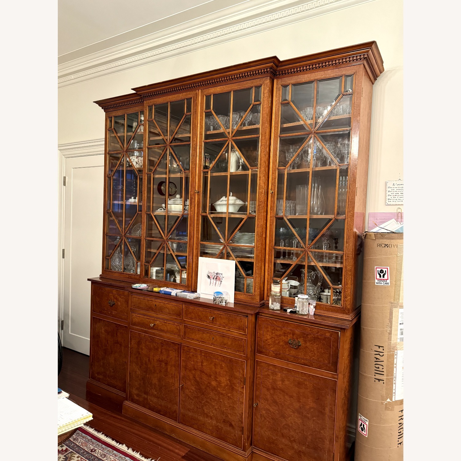 Mahogany China Cabinet Hutch - image-2