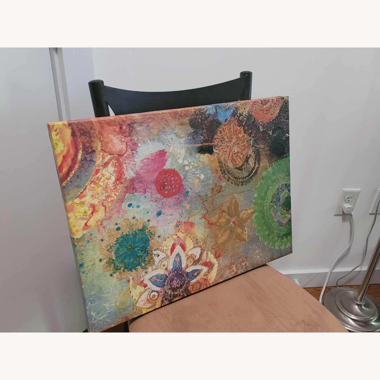 Multicolored Painting with Flowers - image-2