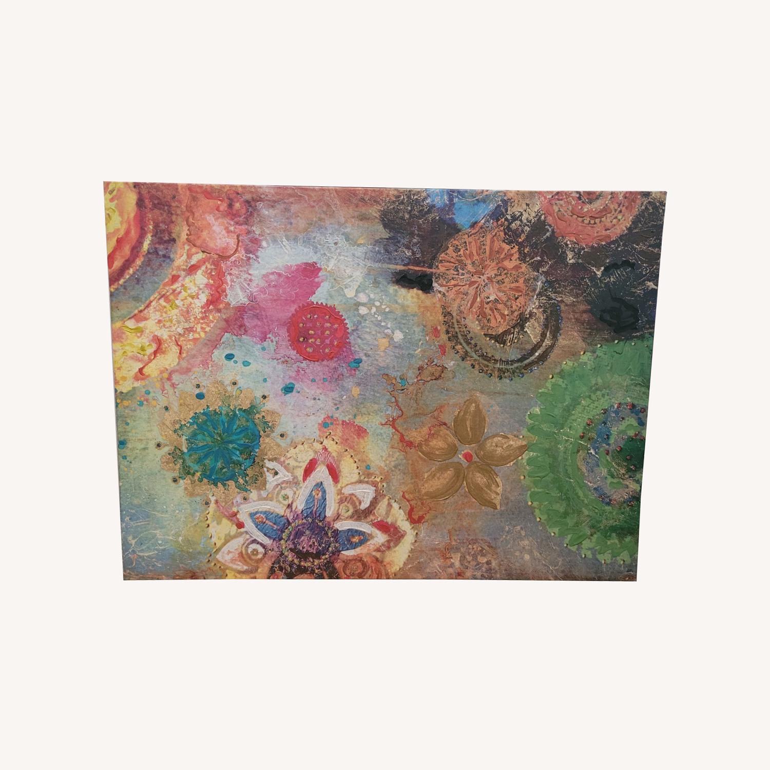 Multicolored Painting with Flowers - image-0