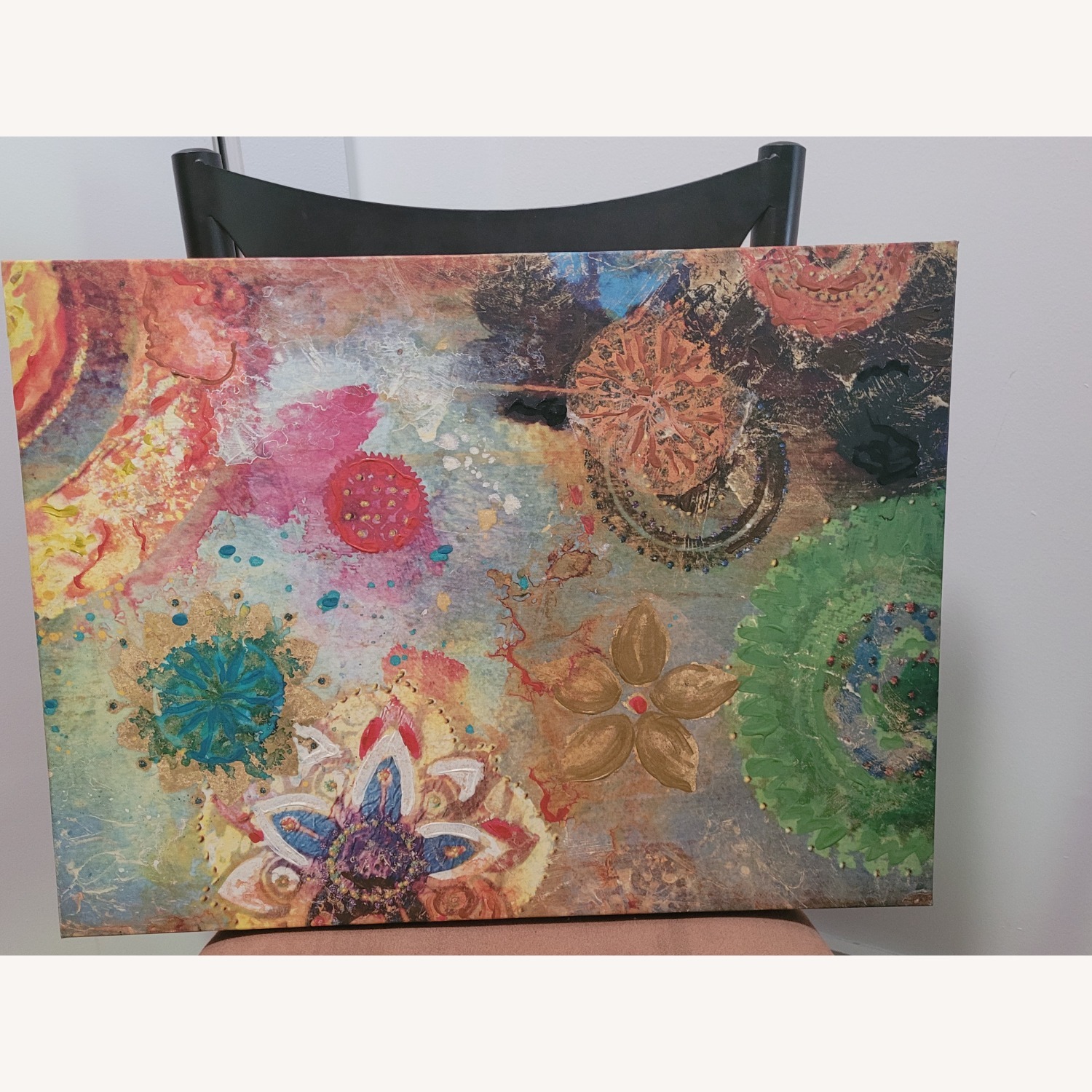 Multicolored Painting with Flowers - image-1