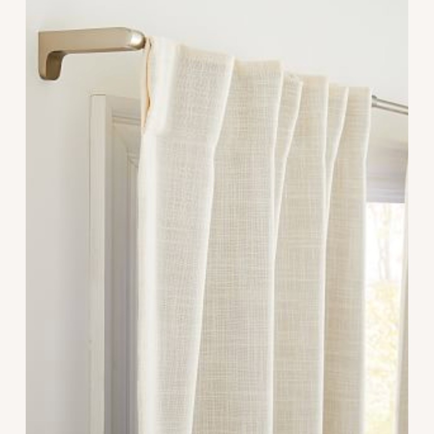 West Elm Crossweave Curtain with Blackout Lining - image-2