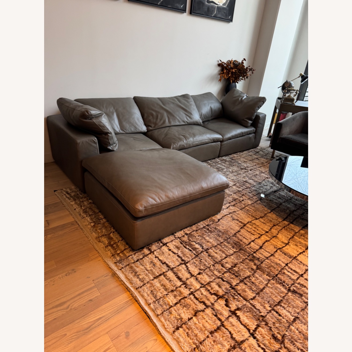 Restoration Hardware Cloud Leather Sectional - image-4