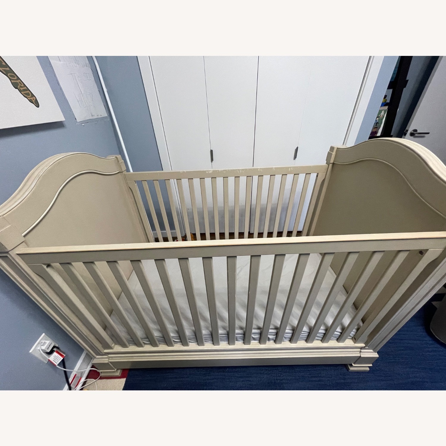 RH Baby Crib Somerset Collection Dove Gray - image-4