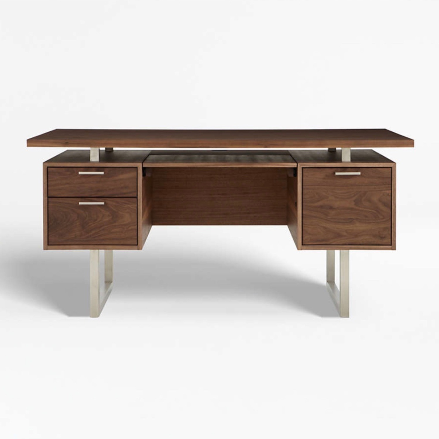 Crate & Barrel Clybourn Walnut Executive Desk - image-1
