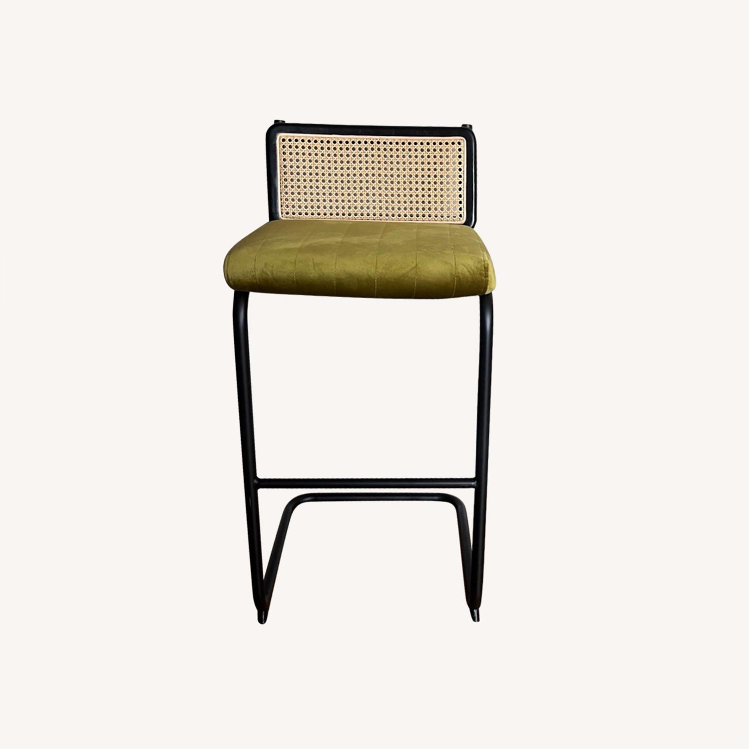 Wayfair Mercer41 Green Velvet Bar Stool - image-0