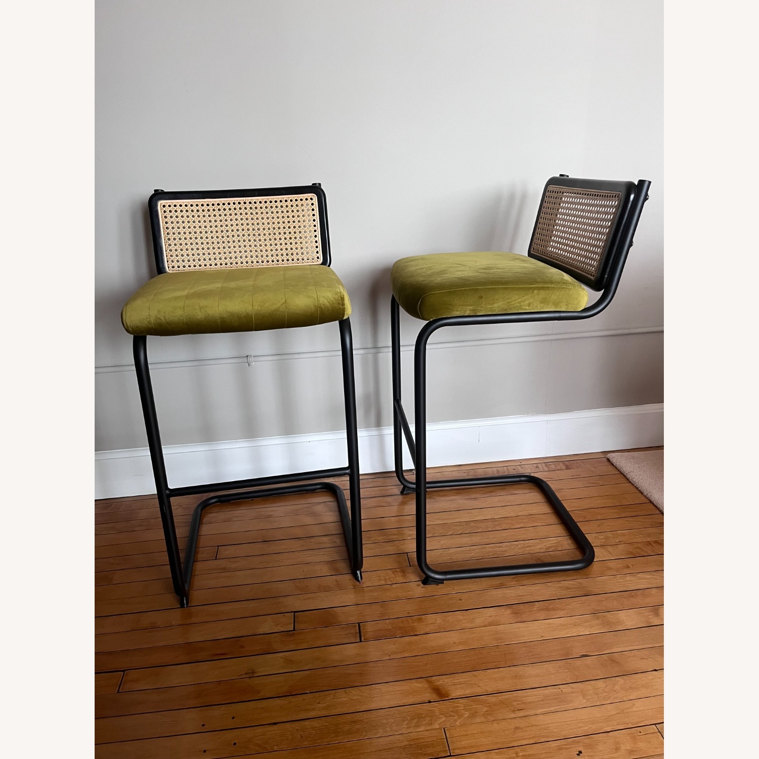 Wayfair Mercer41 Green Velvet Bar Stool - image-1