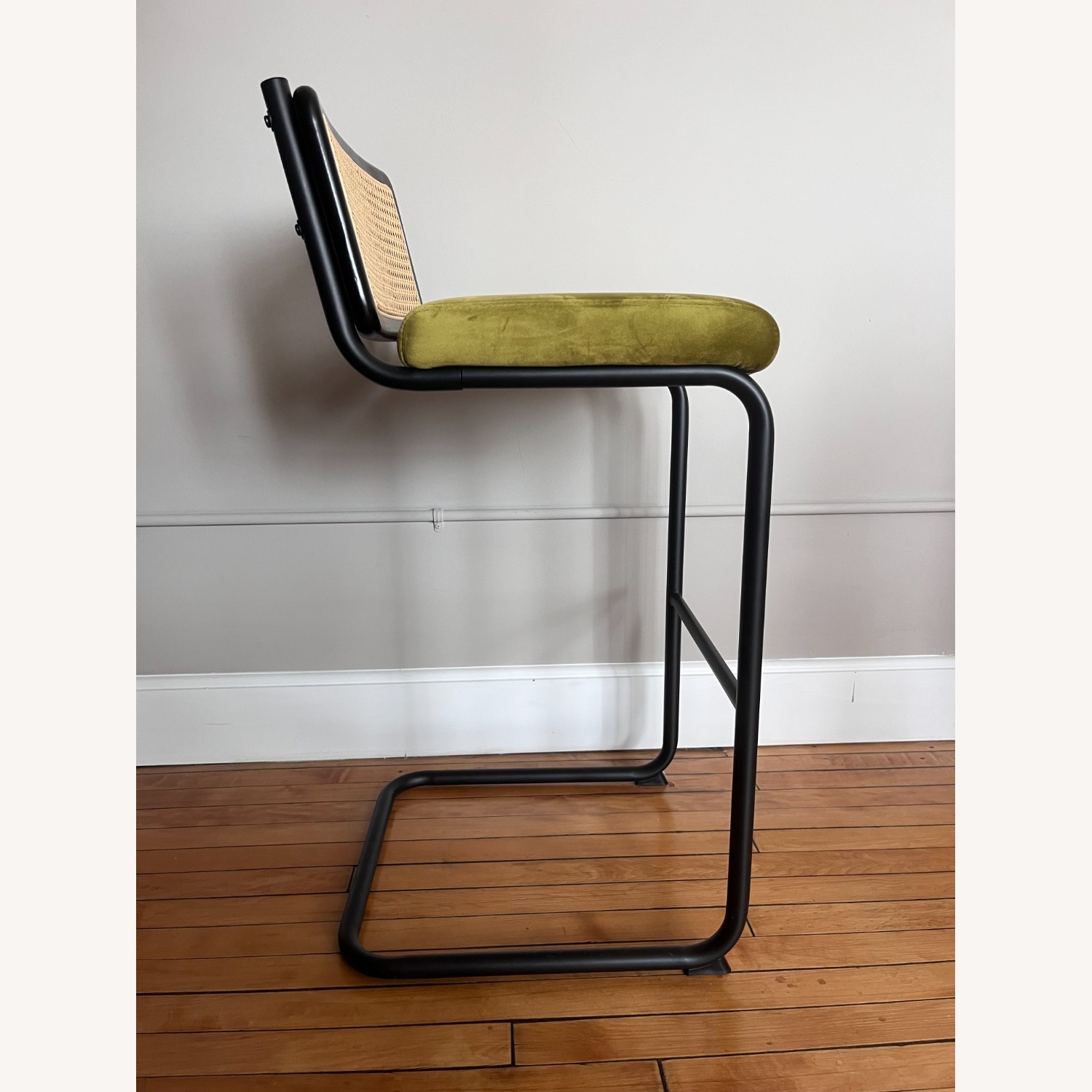 Wayfair Mercer41 Green Velvet Bar Stool - image-3
