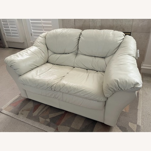 Used Italian Top-Grain Leather Loveseat for sale on AptDeco