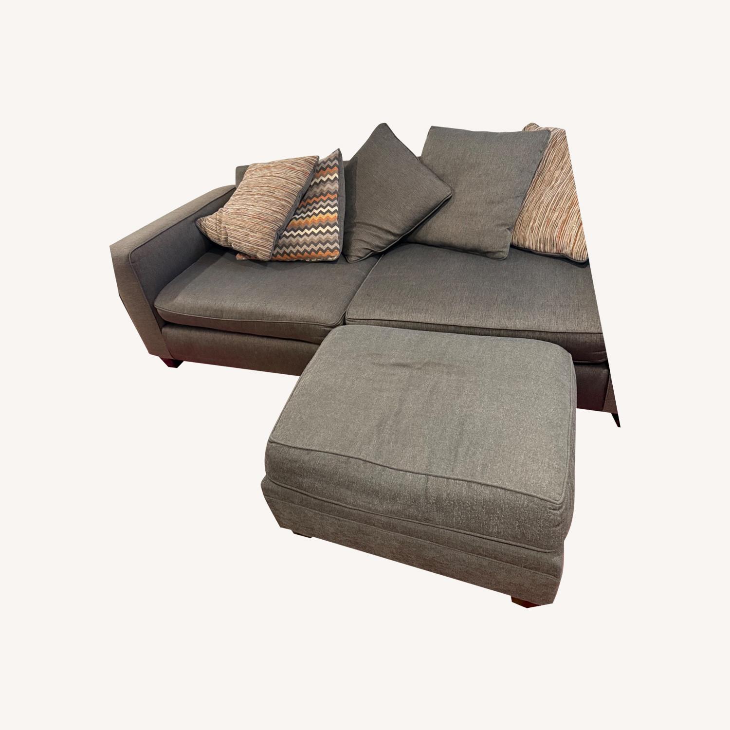 Art Van Sofa and (non matching) Foot Stool - image-8
