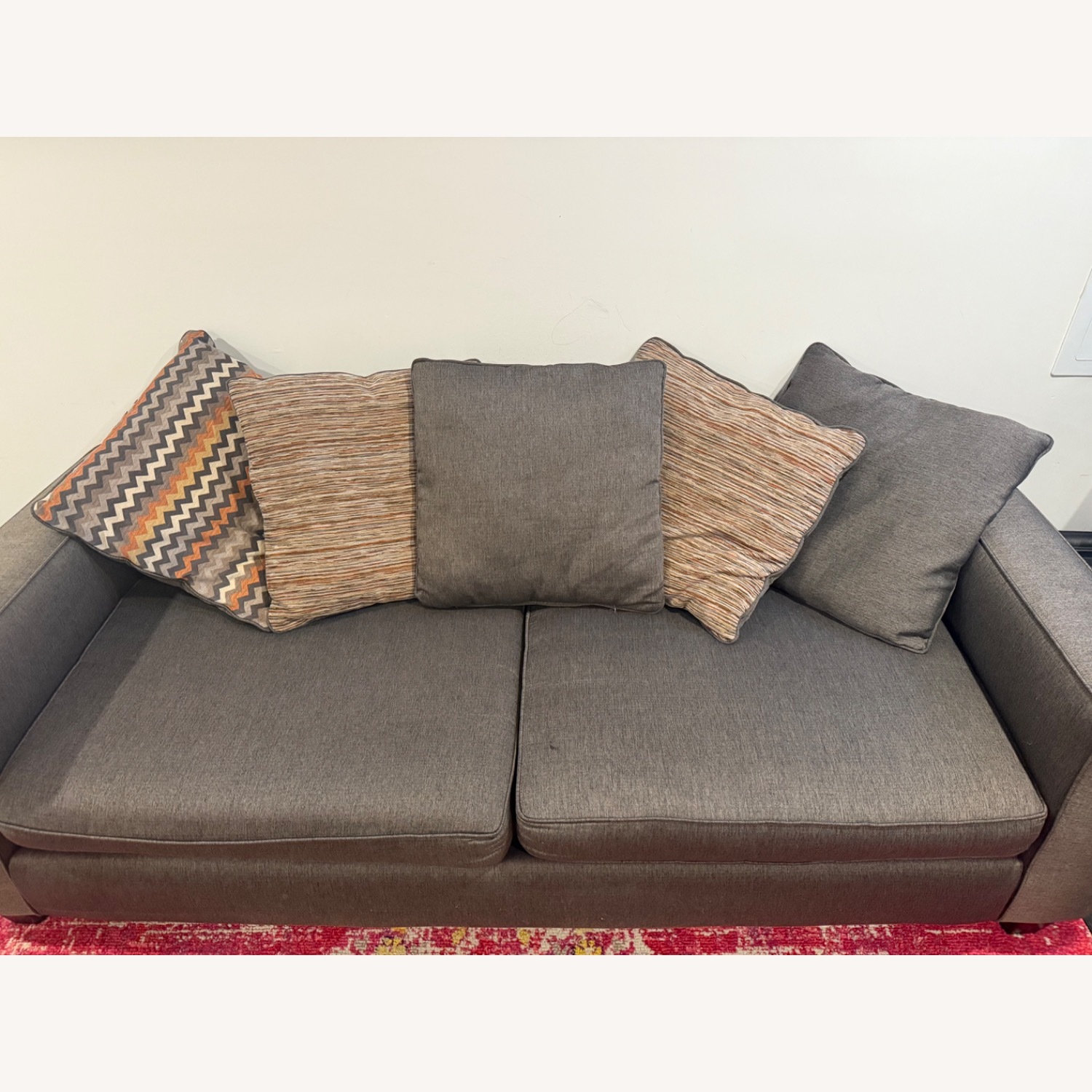 Art Van Sofa and (non matching) Foot Stool - image-0