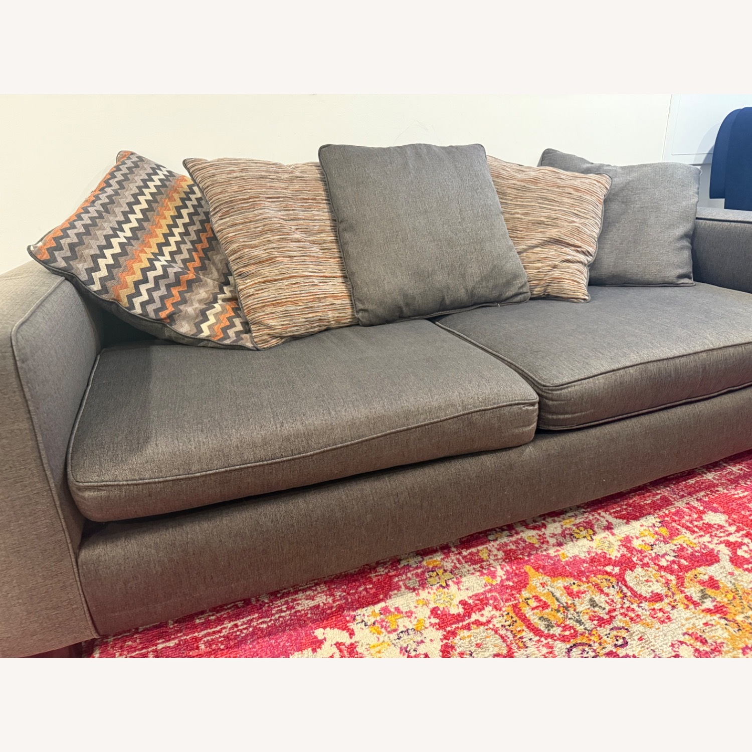 Art Van Sofa and (non matching) Foot Stool - image-1