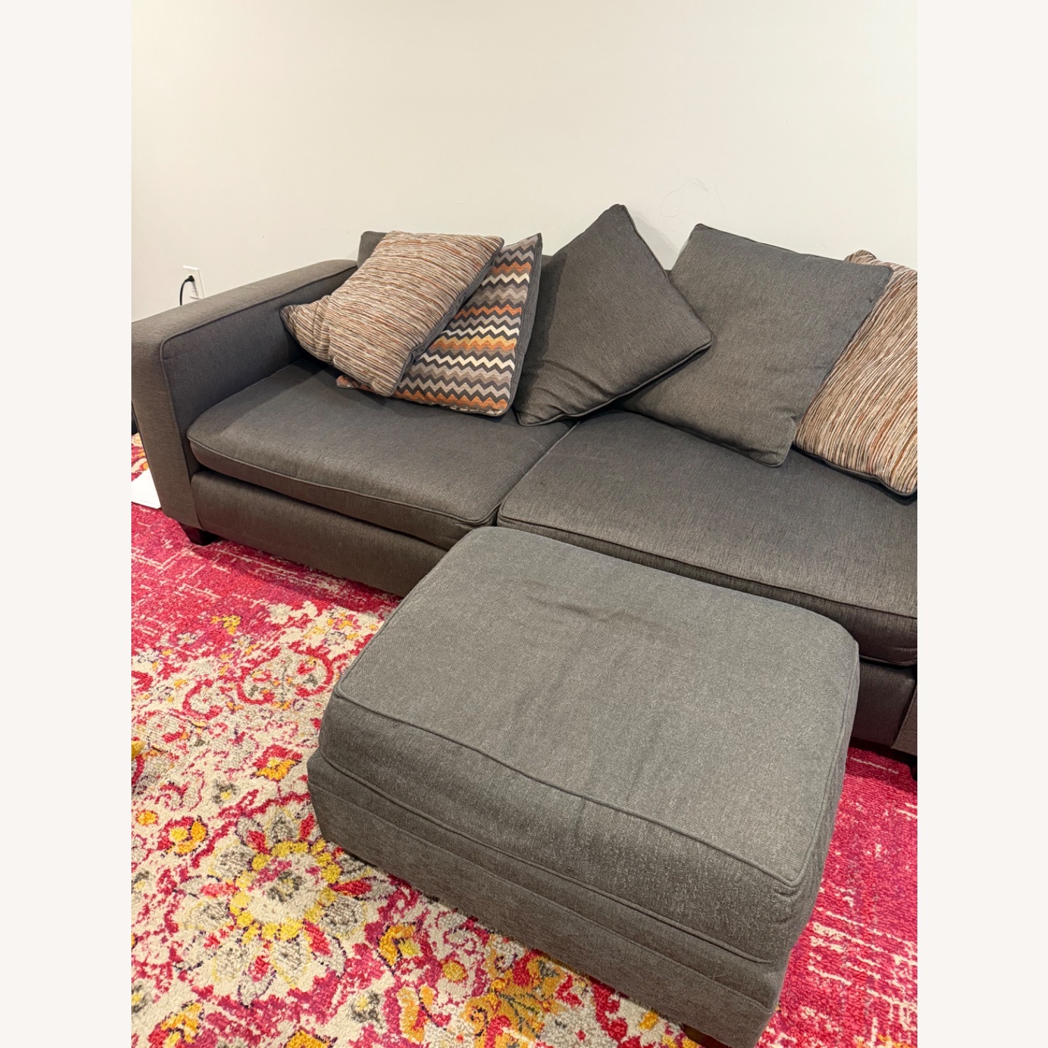 Art Van Sofa and (non matching) Foot Stool - image-4