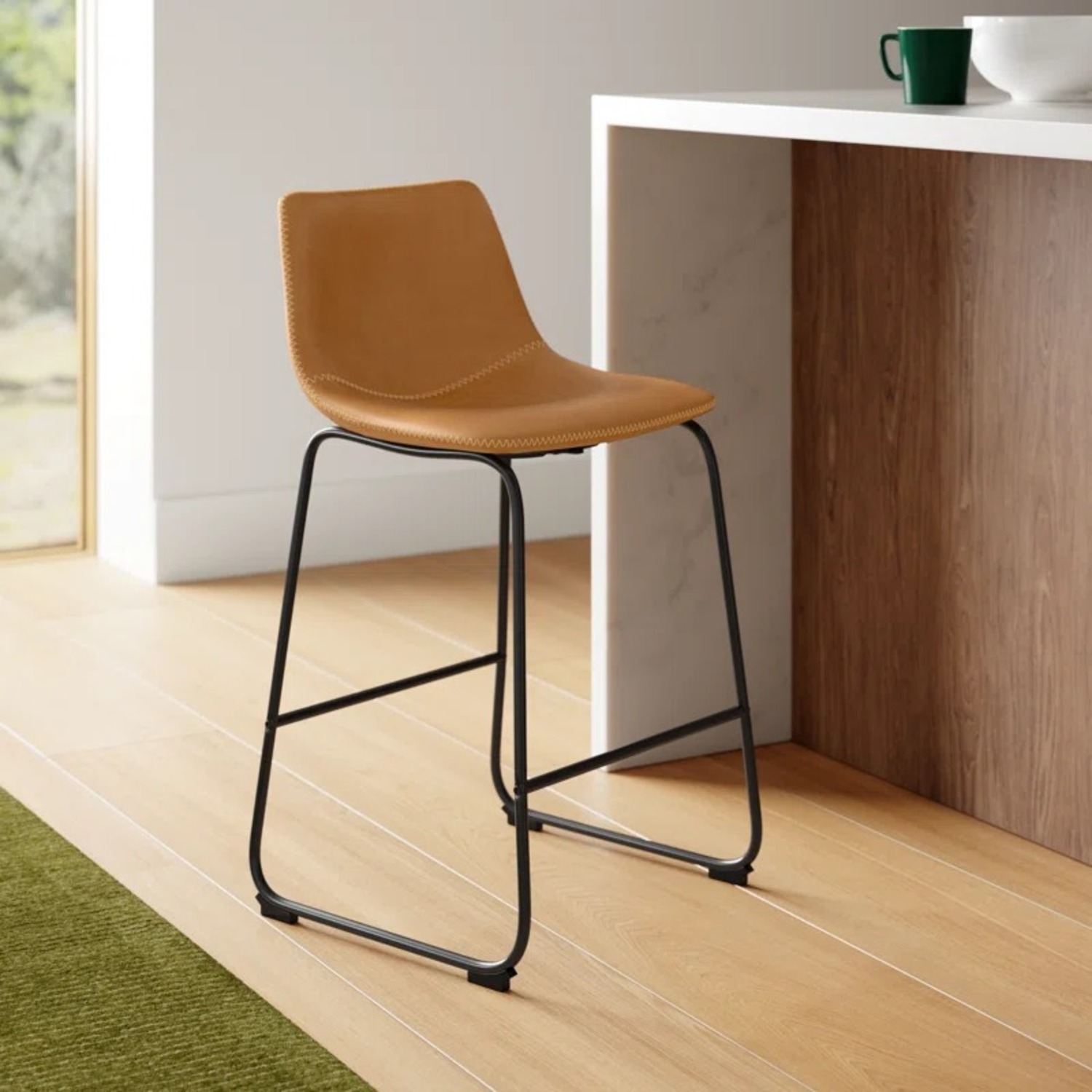 AllModern Camel Colored Bar Stools - image-3