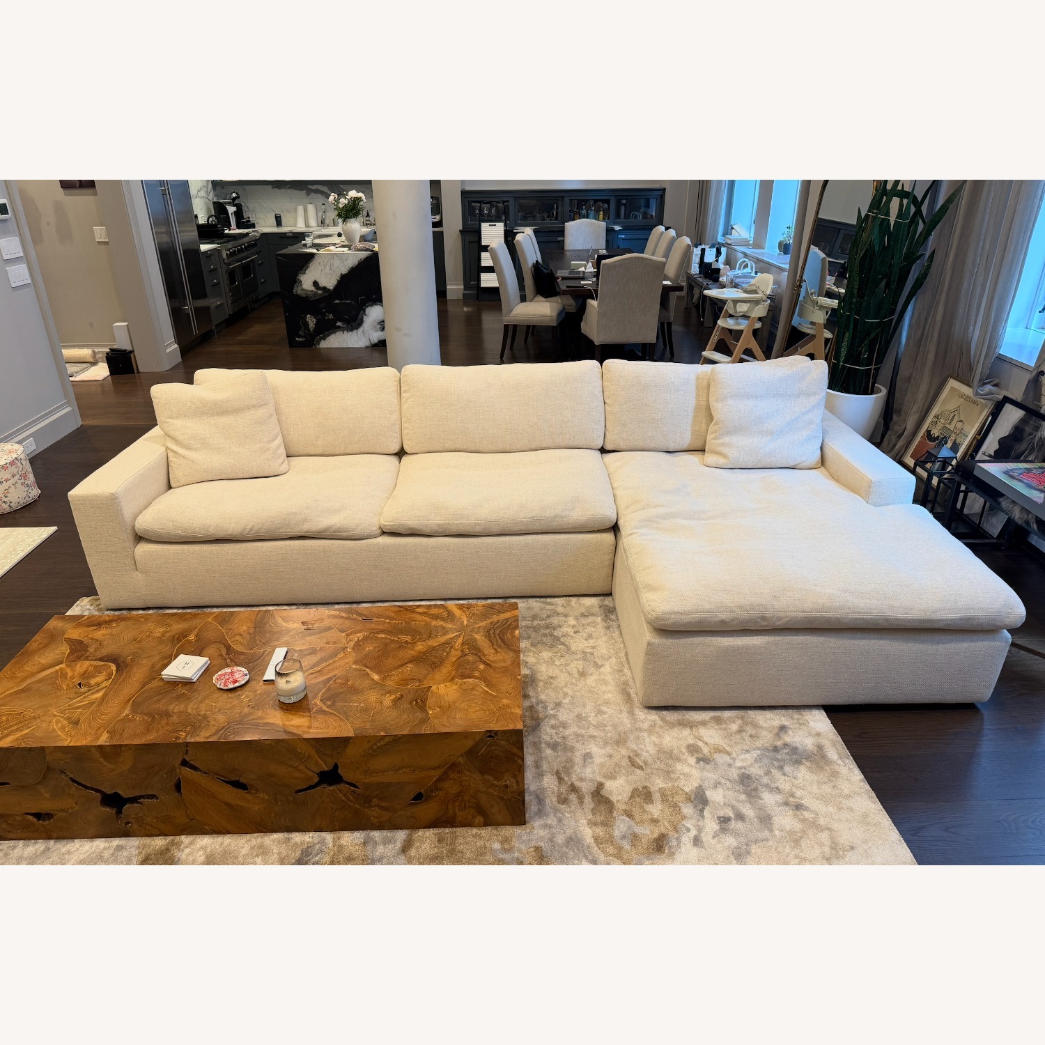 Four Hands Plume 2-Piece 136" Sectional & Right Chaise  - image-1