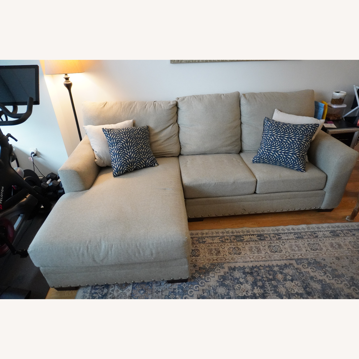 Value City Sofa W Chaise Lounger - image-3
