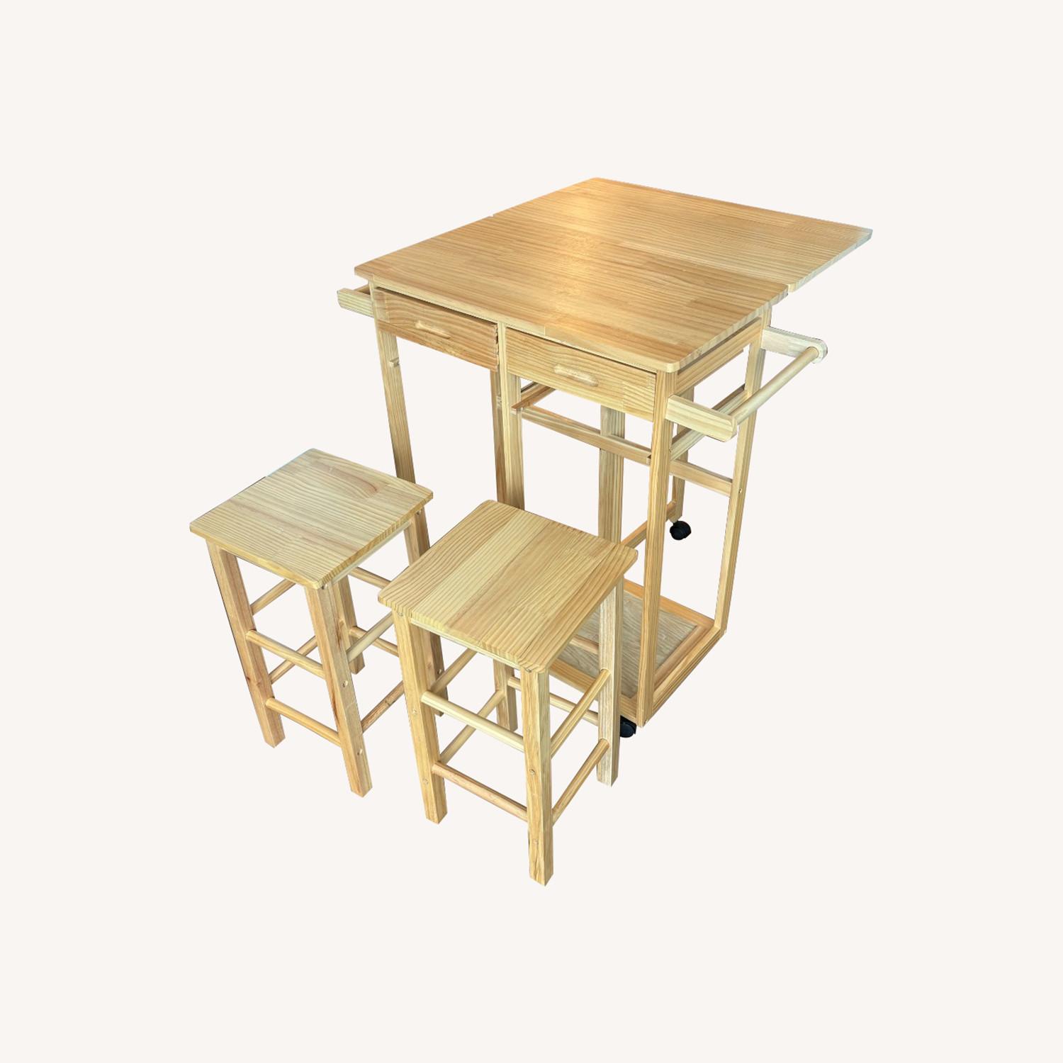 Wayfair Solid Wood Solid Wood Top Four Leg Dining Set - image-0