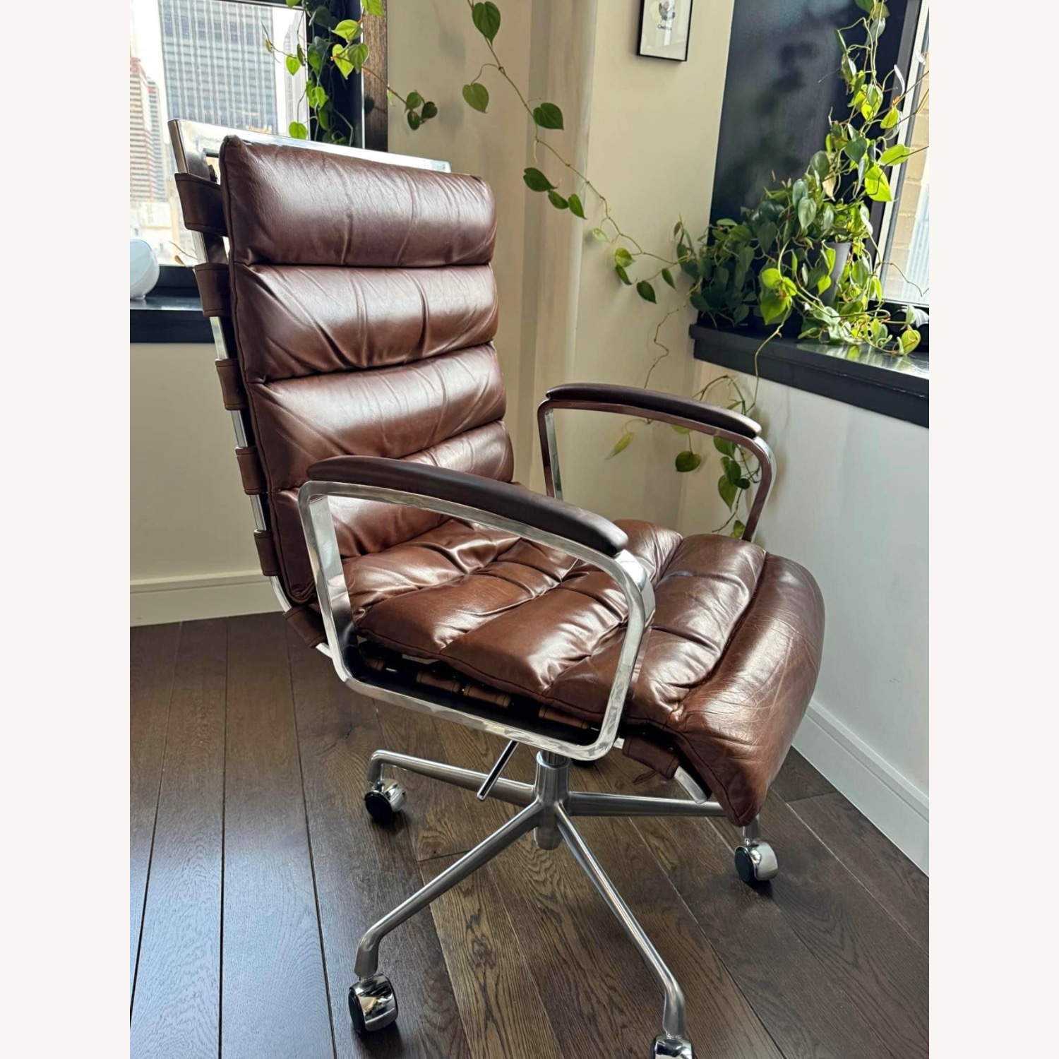 Restoration Hardware Oviedo Leather Chair - image-6