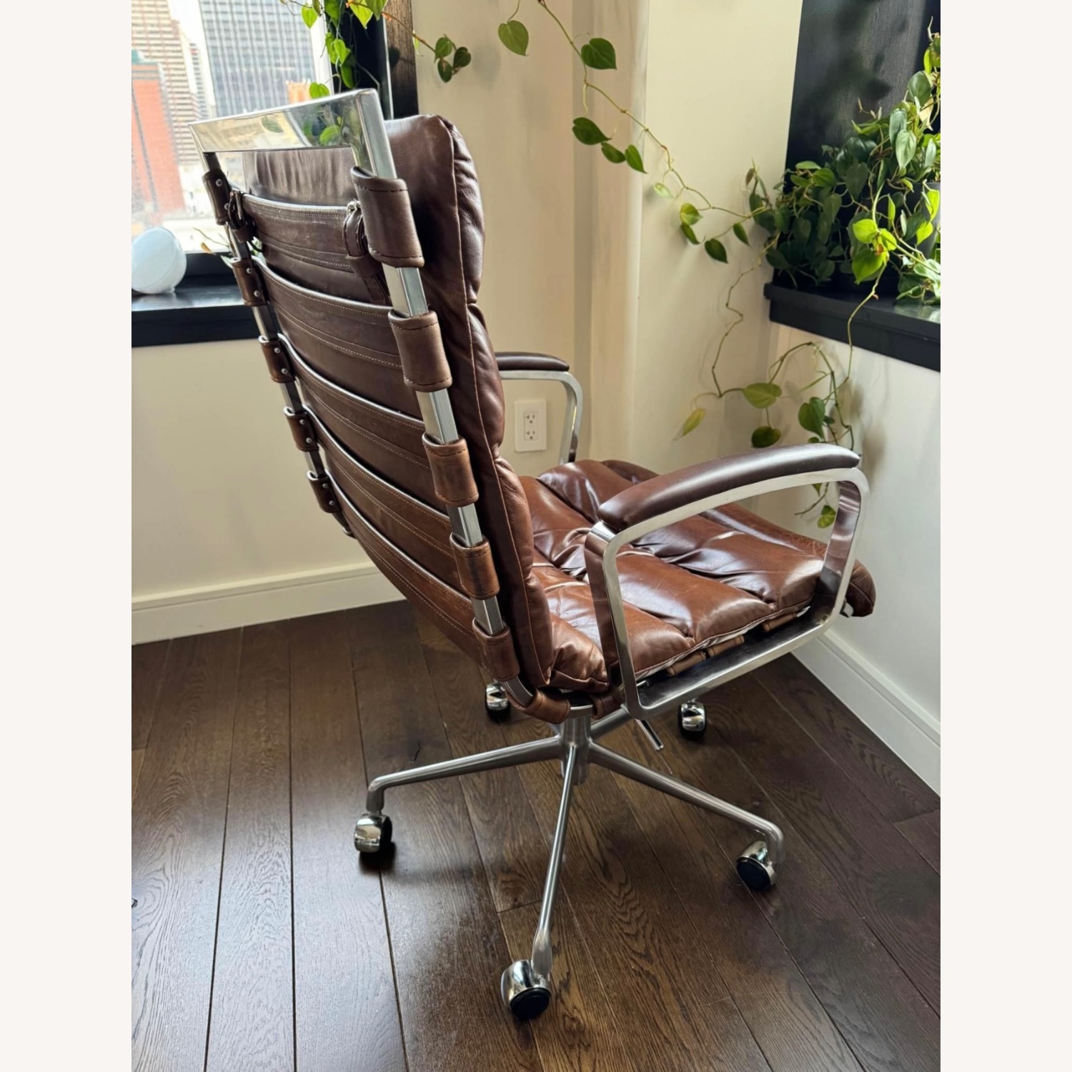 Restoration Hardware Oviedo Leather Chair - image-5