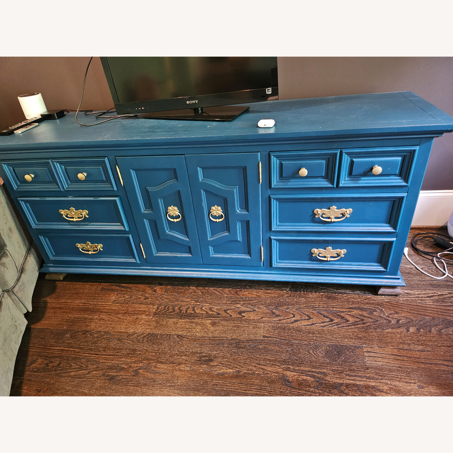Refinished MCM 9 Drawer Dresser - image-1