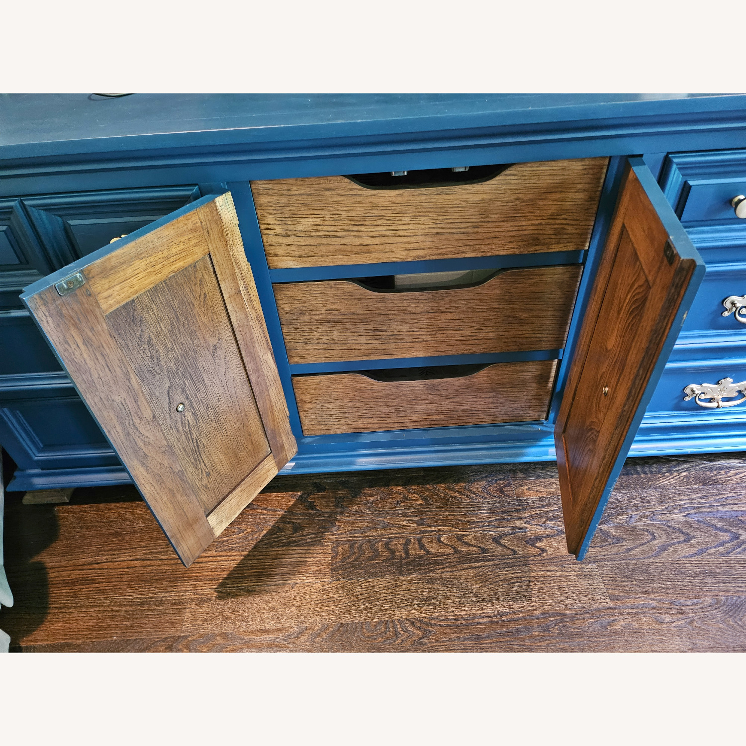 Refinished MCM 9 Drawer Dresser - image-7