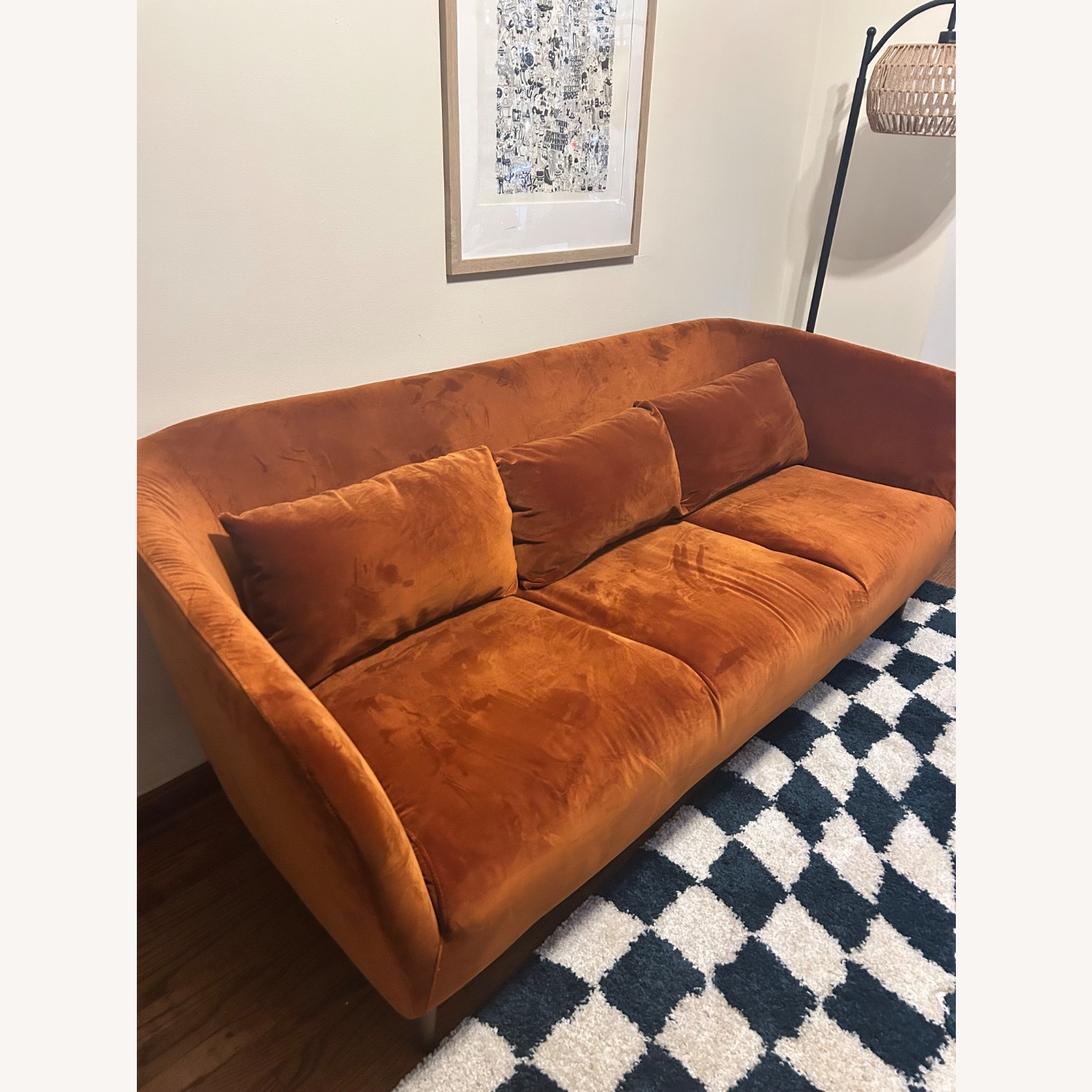 AllModern Velvet Couch - image-2